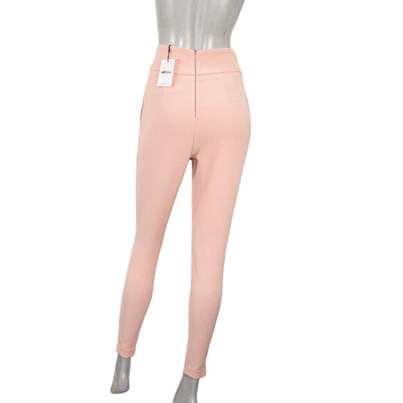 Odd Muse London Women’s Pink Pleated High Rise Ankle Zip Trousers XS NWT - Picture 4 of 14